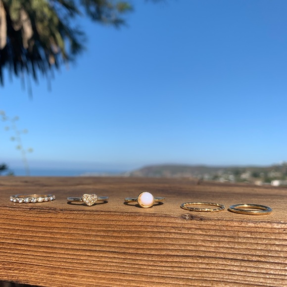 Simple Bohemian ♡ 5pcs Rings Set - Picture 3 of 6
